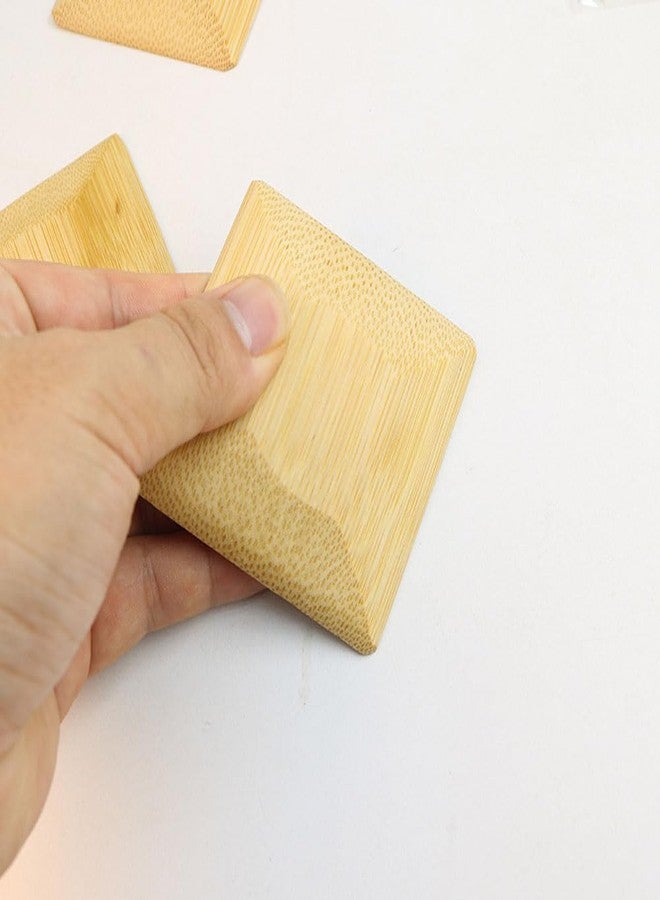 luzen 5Pcs 2.75 Inch Square Bamboo Pot Scrapers Pan Scraper Home Kitchen Clean Scraper Tool for Pans, Dishes, Bowls, Plates Cleaning Tools - Image 2